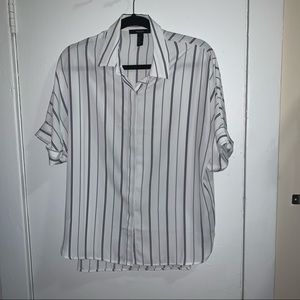 Striped button-down blouse